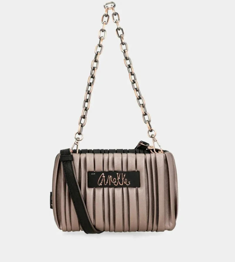 Anekke Shoen Palette Double-Sided Pleated Bag New