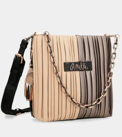 Anekke Shoen Palette Double-Sided Pleated Shoulder Bag Hot