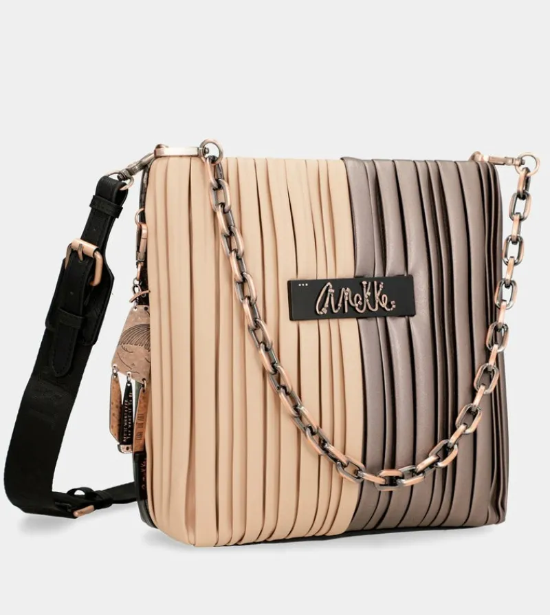 Anekke Shoen Palette Double-Sided Pleated Shoulder Bag Hot