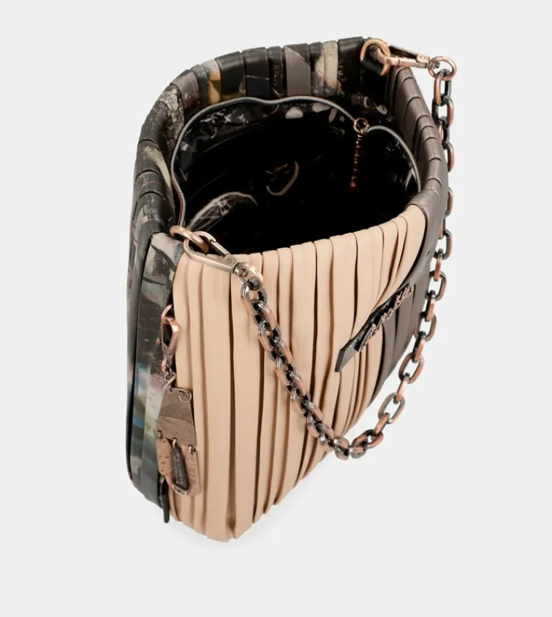 Anekke Shoen Palette Double-Sided Pleated Shoulder Bag Hot