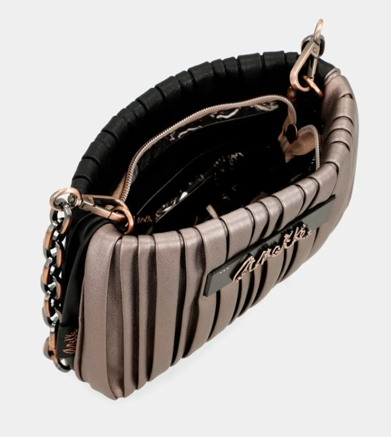 Anekke Shoen Palette Double-Sided Pleated Bag New
