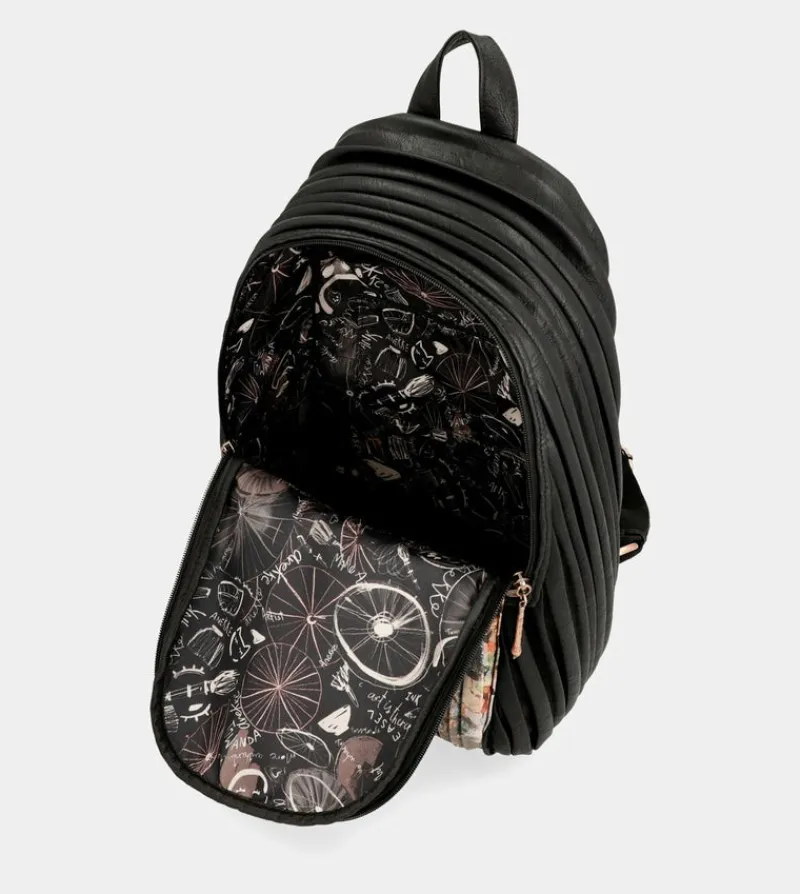 Anekke Shoen Palette Large Pleated Backpack New