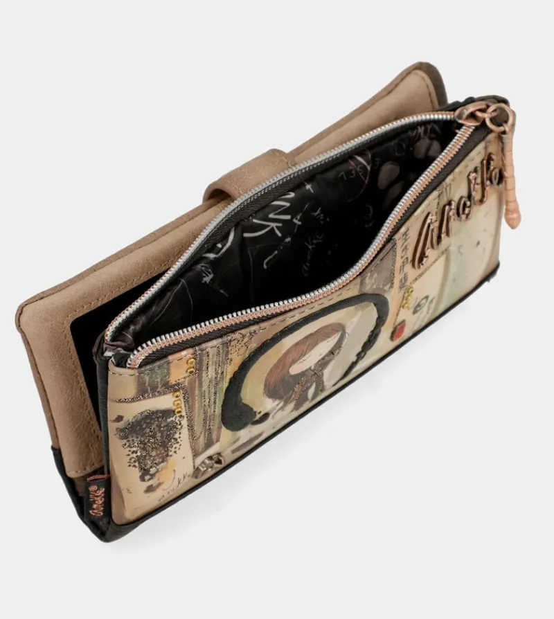 Anekke Shoen Shoen Large Black Flexible Rfid Wallet Discount