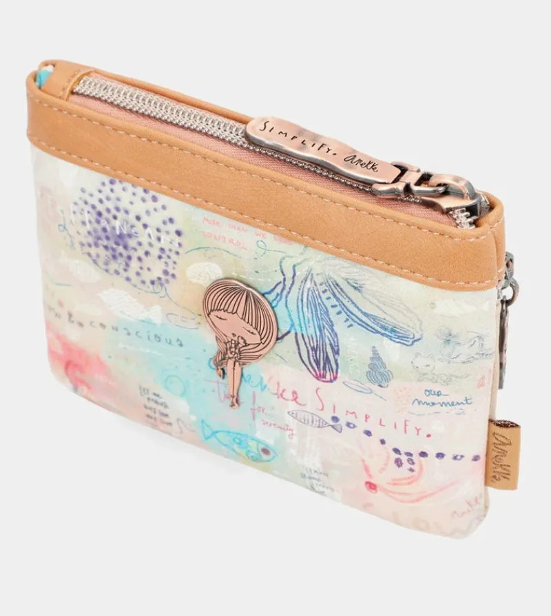 Anekke Slow Life Double Zipper Coin Purse Clearance