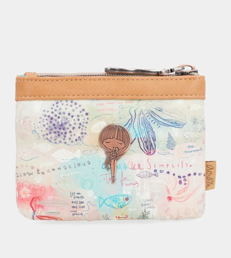 Anekke Slow Life Double Zipper Coin Purse Clearance