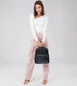 Anekke Studio Navy Blue Backpack For Leisure Use Fashion