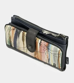 Anekke Studio Navy Blue Flexible Rfid Wallet New