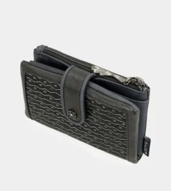Anekke Studio Navy Blue Flexible Medium Rfid Wallet Discount