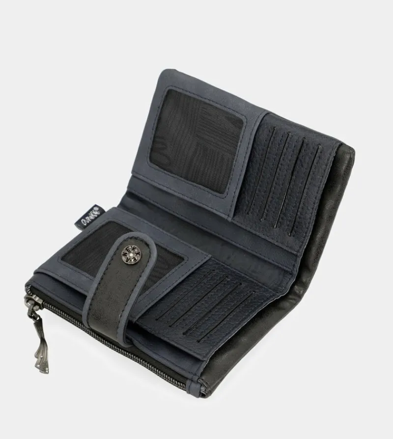 Anekke Studio Navy Blue Flexible Medium Rfid Wallet Discount
