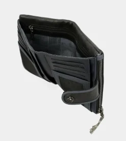 Anekke Studio Navy Blue Flexible Medium Rfid Wallet Discount