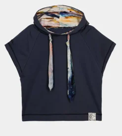 Anekke Studio Navy Blue Sleeveless Sweatshirt Sale
