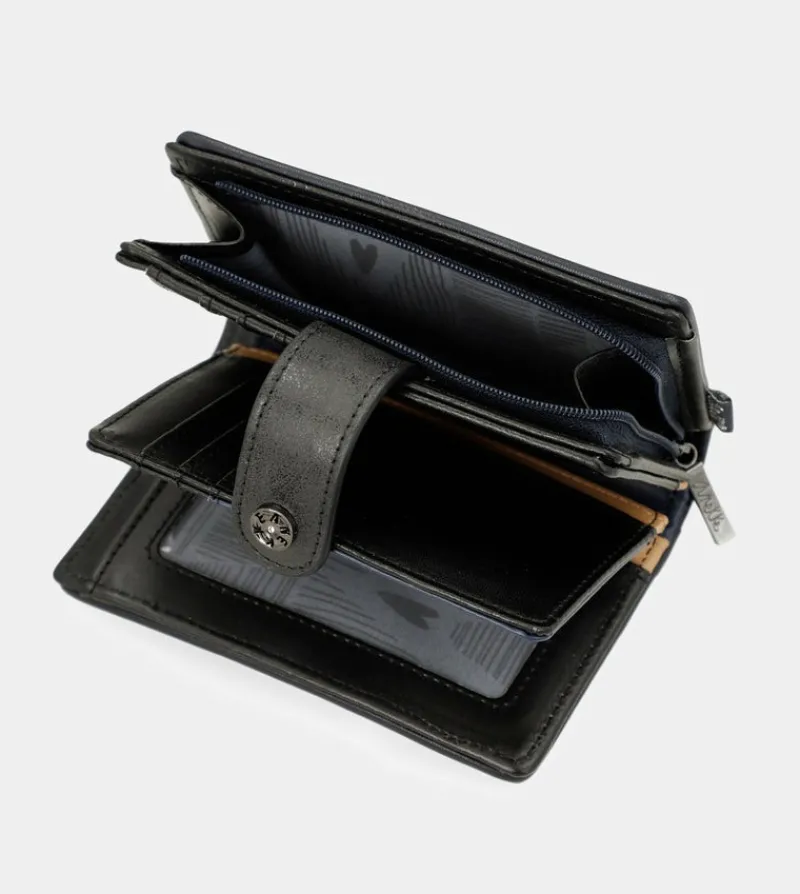Anekke Studio Navy Blue Small Rfid Wallet Best Sale
