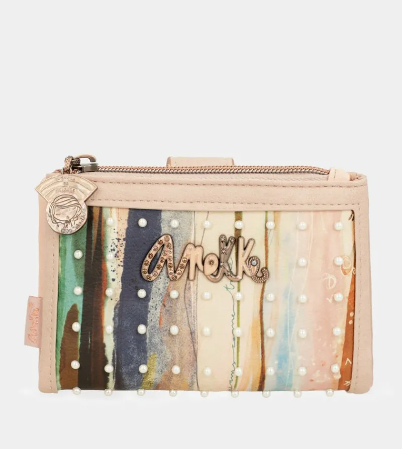 Anekke Studio Nude Flexible Rfid Wallet New