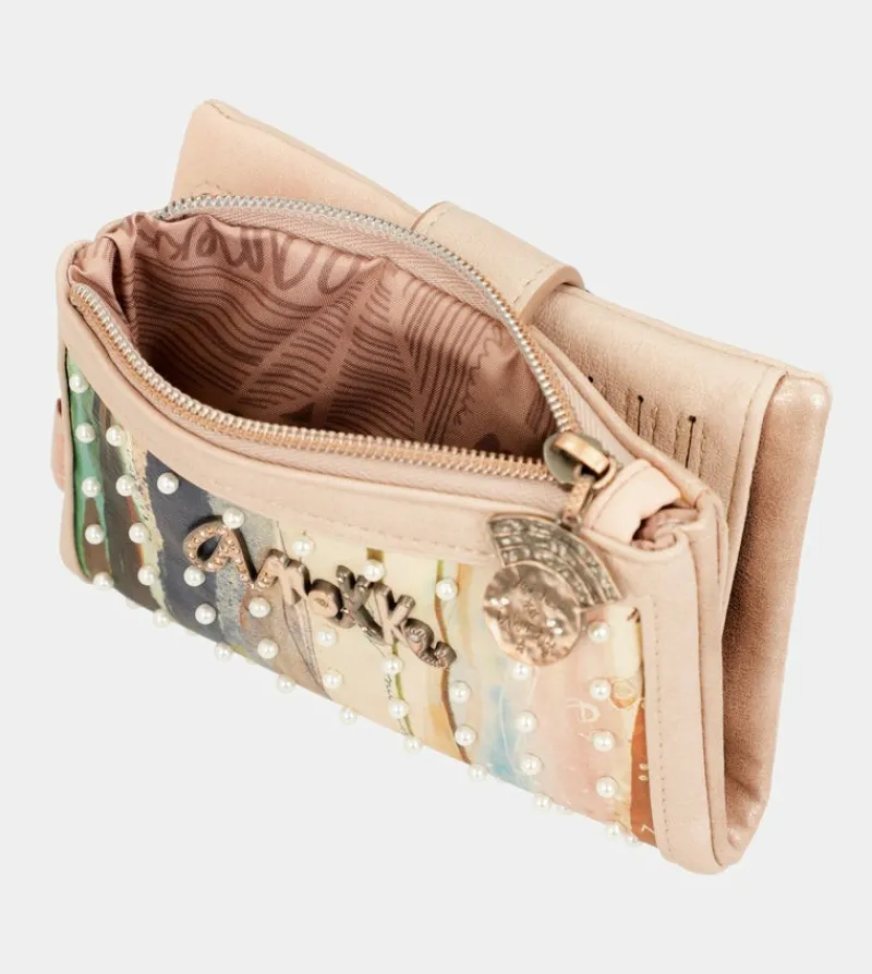 Anekke Studio Nude Flexible Rfid Wallet New