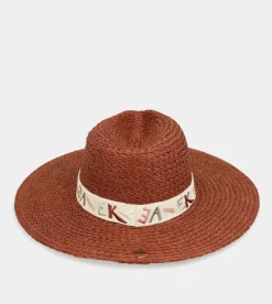 Anekke Terracotta Raffia Hat Best
