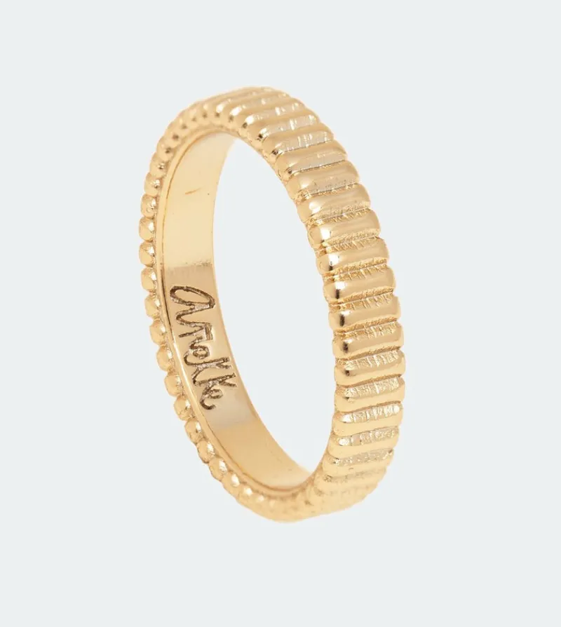 Anekke Textured Gold Ring Online
