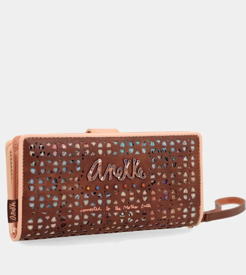 Anekke Tribe Large Brown Rfid Wallet Outlet
