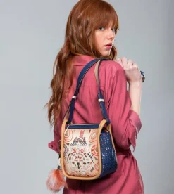 Anekke Tribe Navy Blue Printed Crossbody Bag Sale