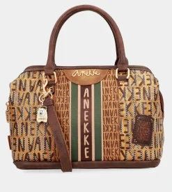 Anekke Urban Brown Logo Bowling Bag Online